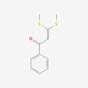 molecular formula C11H12OS2 B080446 3,3-Bis(methylsulfanyl)-1-phenylprop-2-en-1-one CAS No. 13636-88-9