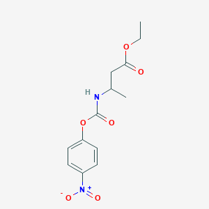 molecular formula C13H16N2O6 B8044712 Ethyl 3-[(4-nitrophenoxy)carbonylamino]butanoate 