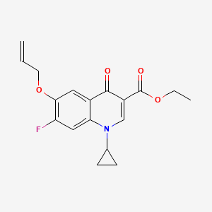 molecular formula C18H18FNO4 B8044931 Ethyl 1-cyclopropyl-7-fluoro-4-oxo-6-prop-2-enoxyquinoline-3-carboxylate 