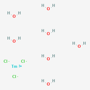 molecular formula Cl3H14O7Tm B080450 Thulium chloride heptahydrate CAS No. 13778-39-7