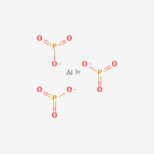 molecular formula AlHO3P B080451 Metaphosphoric acid (HPO3), aluminum salt CAS No. 13776-88-0