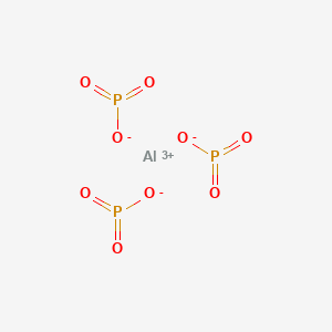 molecular formula AlO9P3 B080451 Metaphosphoric acid (HPO3), aluminum salt CAS No. 13776-88-0