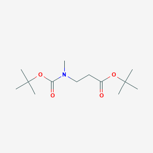 molecular formula C13H25NO4 B8045101 tert-Butyl 3-((tert-butoxycarbonyl)(methyl)amino)propanoate 