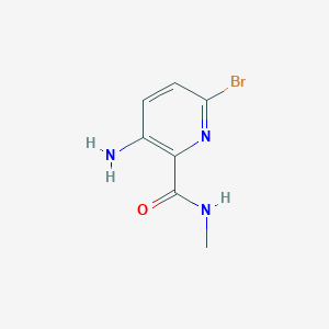 molecular formula C7H8BrN3O B8045162 3-Amino-6-bromo-N-methylpicolinamide 