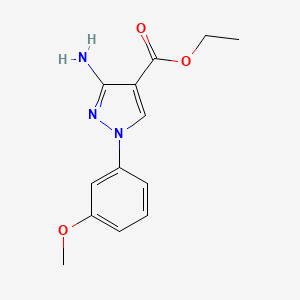 molecular formula C13H15N3O3 B8045258 Ethyl 3-amino-1-(3-methoxyphenyl)-1H-pyrazole-4-carboxylate 