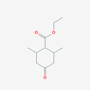 molecular formula C11H18O3 B8045264 Ethyl 2,6-dimethyl-4-oxocyclohexanecarboxylate 