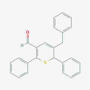 molecular formula C25H20OS B080454 3-Benzyl-2,6-diphenyl-2H-thiopyran-5-carbaldehyde CAS No. 13589-13-4