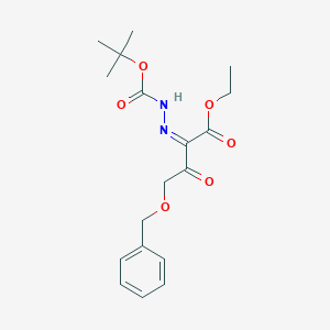 molecular formula C18H24N2O6 B8045482 ethyl (2Z)-2-[(2-methylpropan-2-yl)oxycarbonylhydrazinylidene]-3-oxo-4-phenylmethoxybutanoate 