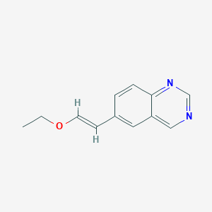 molecular formula C12H12N2O B8045556 (E)-6-(2-Ethoxyvinyl)quinazoline 
