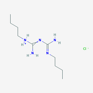 molecular formula C10H24ClN5 B8045757 butyl-[N'-(N'-butylcarbamimidoyl)carbamimidoyl]azanium;chloride 