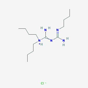 molecular formula C14H32ClN5 B8045768 dibutyl-[N'-(N'-butylcarbamimidoyl)carbamimidoyl]azanium;chloride 