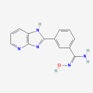 molecular formula C13H11N5O B8045800 N-Hydroxy-3-(3H-imidazo[4,5-b]pyridin-2-yl)benzimidamide 