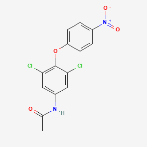 molecular formula C14H10Cl2N2O4 B8046212 N-[3,5-dichloro-4-(4-nitrophenoxy)phenyl]acetamide 