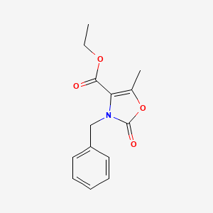molecular formula C14H15NO4 B8046615 Ethyl 3-benzyl-5-methyl-2-oxo-1,3-oxazole-4-carboxylate 
