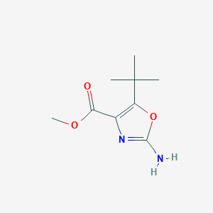 molecular formula C9H14N2O3 B8046692 Methyl 2-amino-5-tert-butyl-1,3-oxazole-4-carboxylate 