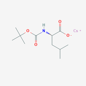 molecular formula C11H20CsNO4 B8046753 cesium;(2S)-4-methyl-2-[(2-methylpropan-2-yl)oxycarbonylamino]pentanoate 