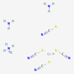 molecular formula C4H10CrN7S4 B8046826 azanium;azane;chromium(3+);tetrathiocyanate 