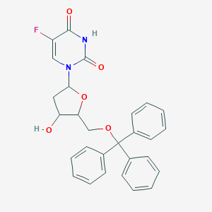 molecular formula C28H25FN2O5 B080470 5-Fluoro-1-[4-hydroxy-5-(trityloxymethyl)oxolan-2-yl]pyrimidine-2,4-dione CAS No. 10343-71-2