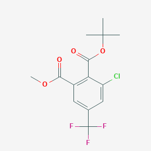 molecular formula C14H14ClF3O4 B8047163 2-tert-Butyl 1-methyl 3-chloro-5-(trifluoromethyl)phthalate 