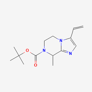 molecular formula C14H21N3O2 B8047178 tert-Butyl 8-methyl-3-vinyl-5,6-dihydroimidazo[1,2-a]pyrazine-7(8H)-carboxylate CAS No. 1956364-47-8