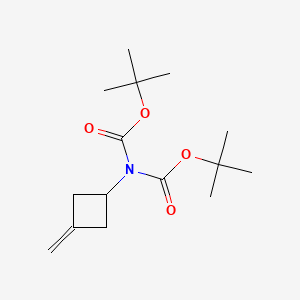 molecular formula C15H25NO4 B8047243 N,N-diBoc-3-methylenecyclobutan-1-amine 