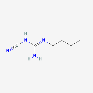 molecular formula C6H12N4 B8047375 Guanidine, 1-butyl-3-cyano- CAS No. 41283-66-3