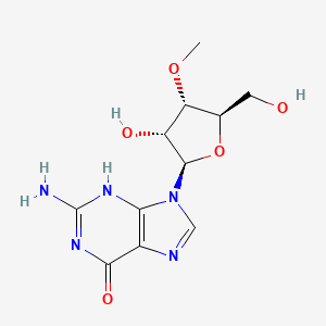 molecular formula C11H15N5O5 B8047866 2-amino-9-[(2R,3R,4S,5R)-3-hydroxy-5-(hydroxymethyl)-4-methoxyoxolan-2-yl]-3H-purin-6-one 