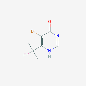 molecular formula C7H8BrFN2O B8047880 5-bromo-6-(2-fluoropropan-2-yl)-1H-pyrimidin-4-one 