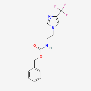 molecular formula C14H14F3N3O2 B8047941 Benzyl (2-(4-(trifluoromethyl)-1H-imidazol-1-yl)ethyl)carbamate 