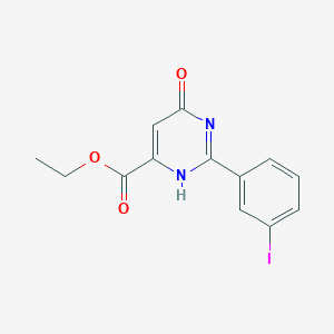 molecular formula C13H11IN2O3 B8047948 ethyl 2-(3-iodophenyl)-4-oxo-1H-pyrimidine-6-carboxylate 
