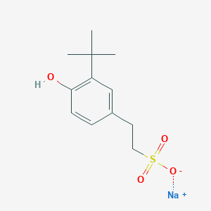 molecular formula C12H17NaO4S B8048109 Sodium;2-(3-tert-butyl-4-hydroxyphenyl)ethanesulfonate 