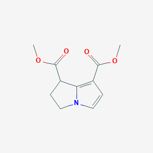 molecular formula C11H13NO4 B8048171 Dimethyl 2,3-dihydro-1H-pyrrolizine-1,7-dicarboxylate 