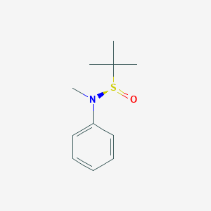 molecular formula C11H17NOS B8048237 (R)-N-Methyl-N-phenyl tert-butane-sulfinamide 
