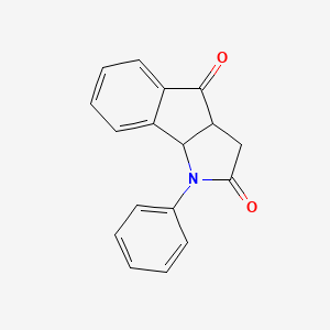 molecular formula C17H13NO2 B8048564 1-phenyl-3a,8b-dihydro-3H-indeno[1,2-b]pyrrole-2,4-dione 