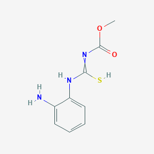 molecular formula C9H11N3O2S B8048723 N-(2-aminophenyl)-N'-methoxycarbonylcarbamimidothioic acid 