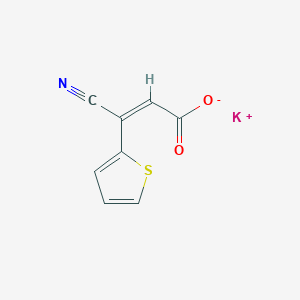 molecular formula C8H4KNO2S B8048747 potassium;(Z)-3-cyano-3-thiophen-2-ylprop-2-enoate 