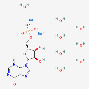 molecular formula C10H27N4Na2O16P B8048883 disodium;[(2R,3S,4R,5R)-3,4-dihydroxy-5-(6-oxo-3H-purin-9-yl)oxolan-2-yl]methyl phosphate;octahydrate 