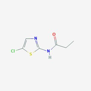 molecular formula C6H7ClN2OS B080491 Propanamide, N-(5-chloro-2-thiazolyl)-(9CI) CAS No. 13808-36-1