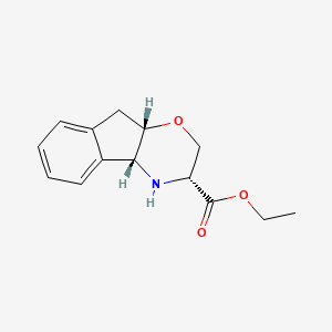 molecular formula C14H17NO3 B8049425 ethyl (3R,4aR,9aS)-2,3,4,4a,9,9a-hexahydroindeno[2,1-b][1,4]oxazine-3-carboxylate 
