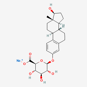 molecular formula C24H31NaO8 B8049594 sodium;(2S,3S,4S,5R,6S)-3,4,5-trihydroxy-6-[[(8R,9S,13S,14S,17S)-17-hydroxy-13-methyl-6,7,8,9,11,12,14,15,16,17-decahydrocyclopenta[a]phenanthren-3-yl]oxy]oxane-2-carboxylate 