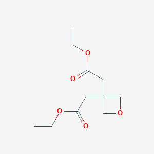 molecular formula C11H18O5 B8049629 ethyl 2-[1-(2-ethoxy-2-oxoethyl)cyclobutyl]acetate 