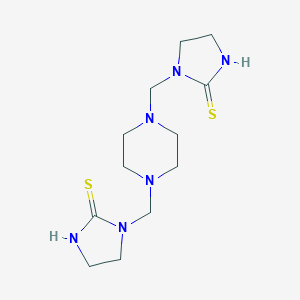 molecular formula C12H22N6S2 B080497 2-Imidazolidinethione, 1,1'-[1,4-piperazinediylbis(methylene)]bis- CAS No. 14764-02-4