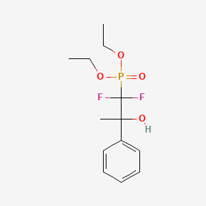 molecular formula C13H19F2O4P B8049751 Diethyl (1,1-difluoro-2-hydroxy-2-phenylpropyl)phosphonate 