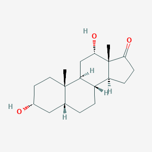 molecular formula C19H30O3 B080499 5beta-Androstan-17-one, 3alpha,12alpha-dihydroxy- CAS No. 10448-51-8