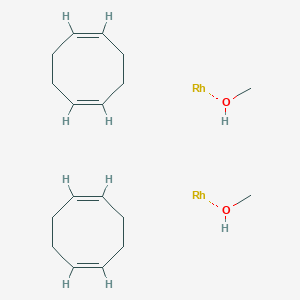 molecular formula C18H32O2Rh2 B080500 Methoxy(cyclooctadiene)rhodium(I) dimer CAS No. 12148-72-0