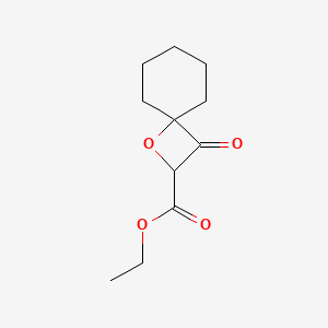 molecular formula C11H16O4 B8050073 Ethyl 3-oxo-1-oxaspiro[3.5]nonane-2-carboxylate 