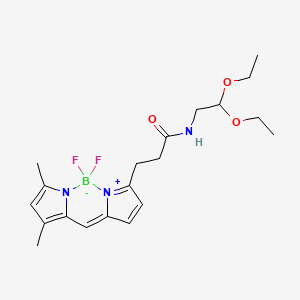 molecular formula C20H28BF2N3O3 B8050368 BODIPY-aminoacetaldehyde diethyl acetal 