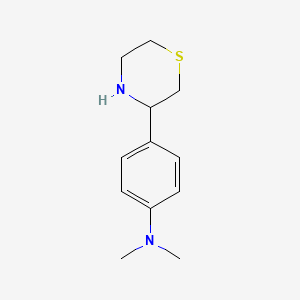molecular formula C12H18N2S B8050617 N,N-dimethyl-4-(thiomorpholin-3-yl)aniline 