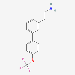 molecular formula C15H14F3NO B8051280 4'-(Trifluoromethoxy)biphenyl-3-ethylamine 