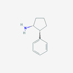 molecular formula C11H15N B8051322 rel-(1R,2R)-2-Phenylcyclopentan-1-amine 